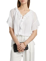 Vale Ruffled Chiffon Blouse