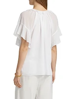 Vale Ruffled Chiffon Blouse
