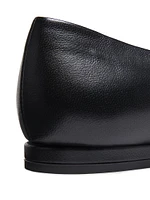 Barsi Pointed-Toe Leather Ballerina Flats