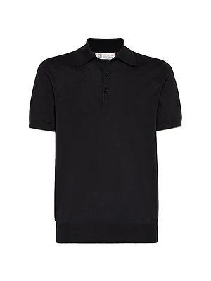 Cotton Lightweight Knit Polo Shirt