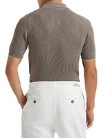 Cotton English Rib Knit Polo Shirt