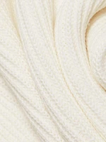 Buttoned Wool-Silk Sweater
