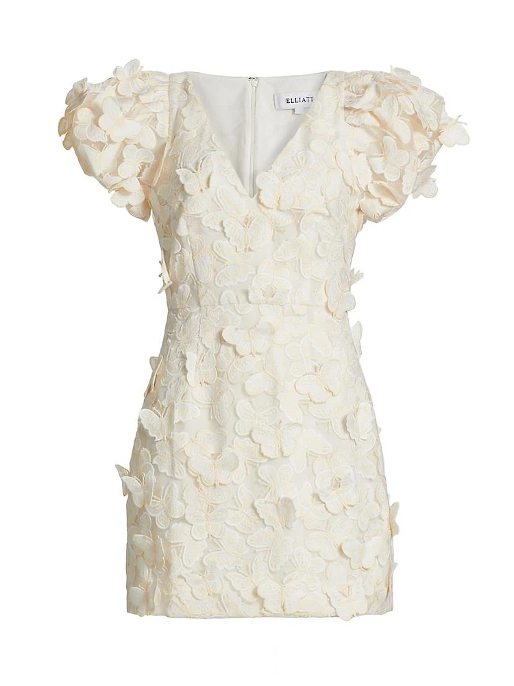 Scarlett Butterfly Appliqué Minidress