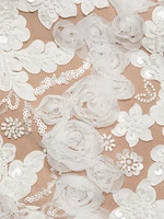 Vonni Floral Lace Strapless Minidress