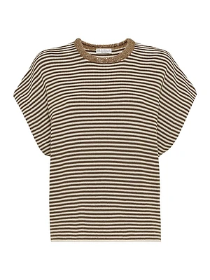 Striped Cotton Knit T-Shirt