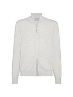 Cashmere Turtleneck Cardigan with Zipper