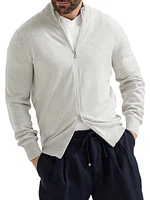 Cashmere Turtleneck Cardigan with Zipper
