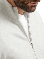 Cashmere Turtleneck Cardigan with Zipper