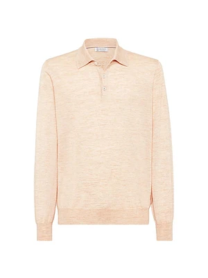 Lightweight Cashmere, Silk And Linen Knit Polo Shirt