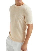 Linen and Cotton Knit T-Shirt