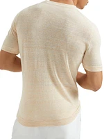Linen and Cotton Knit T-Shirt