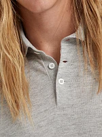 Linen and Cotton Knit Polo Shirt