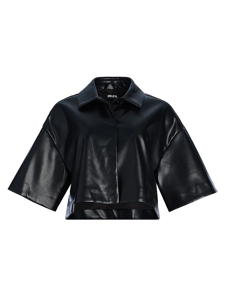 Adi Leather Cropped Jacket