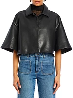 Adi Leather Cropped Jacket