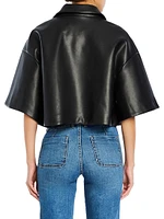 Adi Leather Cropped Jacket