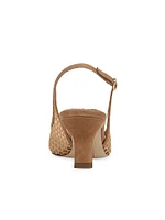 Bianka 65MM Mesh Slingback Pumps