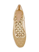Grainne Lace & Leather Ballet Flats