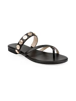 Hanna Leather Slip-On Sandals