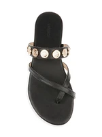 Hanna Leather Slip-On Sandals