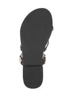 Hanna Leather Slip-On Sandals