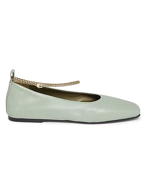 Augusta Leather Ballet Flats