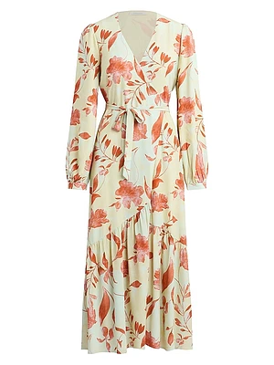 The Lady Like Floral Maxi Wrap Dress