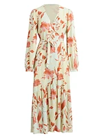 The Lady Like Floral Maxi Wrap Dress