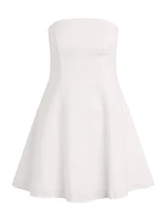 The Favorite Linen-Blend Strapless Minidress