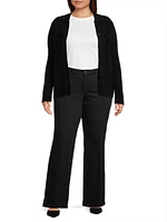 Cashmere Rib-Knit Button-Front Shirt