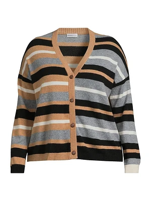 Striped Cashmere Cardigan