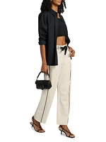Half-Piped Ankle Twill Jeans