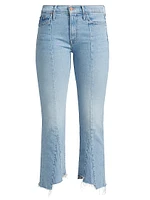 The Insider Pointy Fray Low-Rise Stretch Crop Jeans