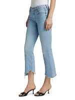 The Insider Pointy Fray Low-Rise Stretch Crop Jeans