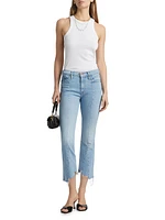 The Insider Pointy Fray Low-Rise Stretch Crop Jeans