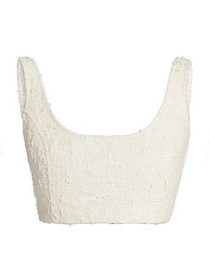 The Jacquard Sleeveless Crop Top