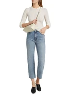 The Popcorn Textured Cotton-Blend Top