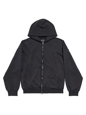 Painted Zip-Up Regular Fit Hoodie