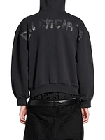 Painted Zip-Up Regular Fit Hoodie