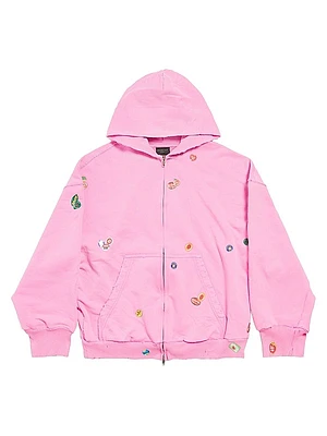 Fruity Zip-Up Regular Fit Hoodie
