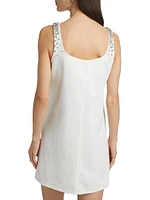 Kimmie Embellished Denim Shift Dress