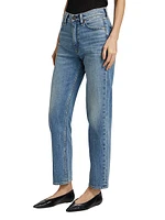 Harlow Mid-Rise Straight Ankle Jeans