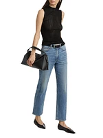 Harlow Mid-Rise Straight Ankle Jeans
