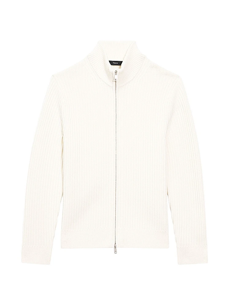 Tomas Merino Wool Full-Zip Sweater