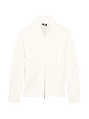 Tomas Merino Wool Full-Zip Sweater