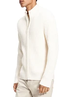 Tomas Merino Wool Full-Zip Sweater