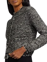 Emorie Moss-Stitch Stretch-Cotton Sweater