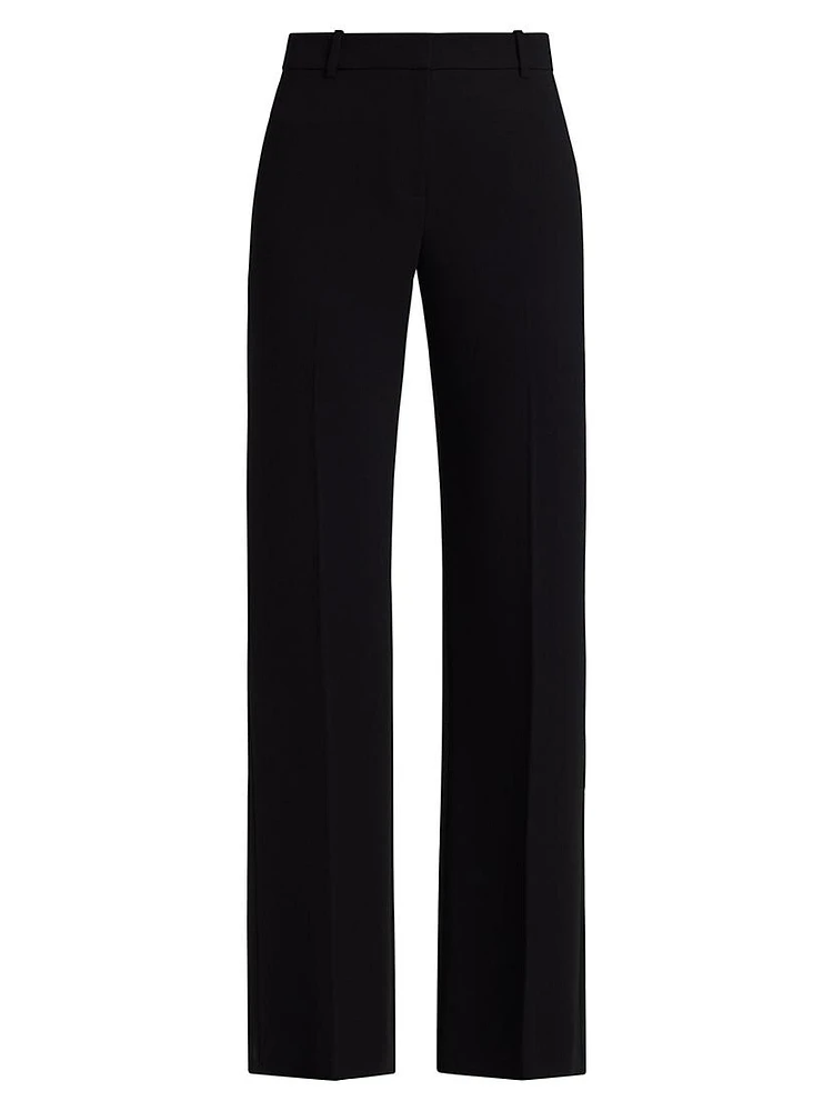 Orital Crepe Mid-Rise Pants