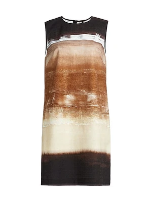 Jo Ombre Stretch-Cotton Crewneck Minidress
