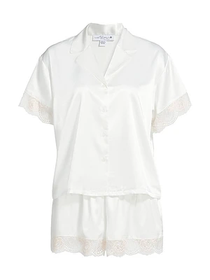 Janelle Satin Lace Short Pajamas