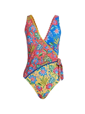 Rumba Mix Wrap One-Piece Swimsuit